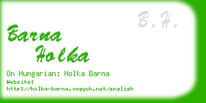 barna holka business card